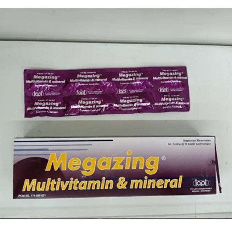 Megazing Strip 10 Tablet - Multivitamin & Mineral Kesehatan Tubuh