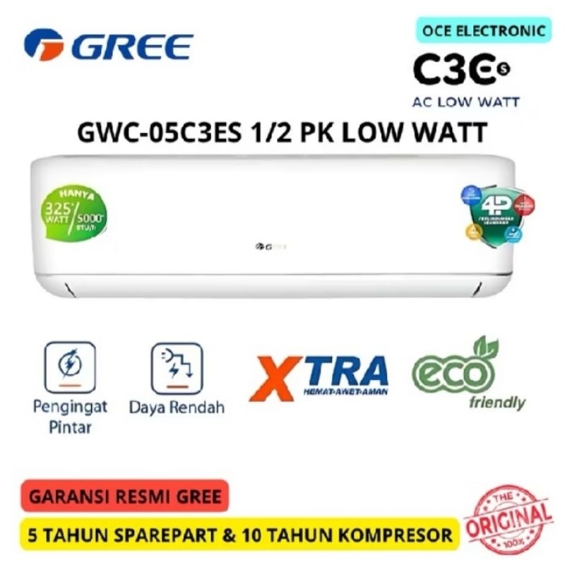 AC GREE LOW WATT 0,5PK GWC 05C3ES