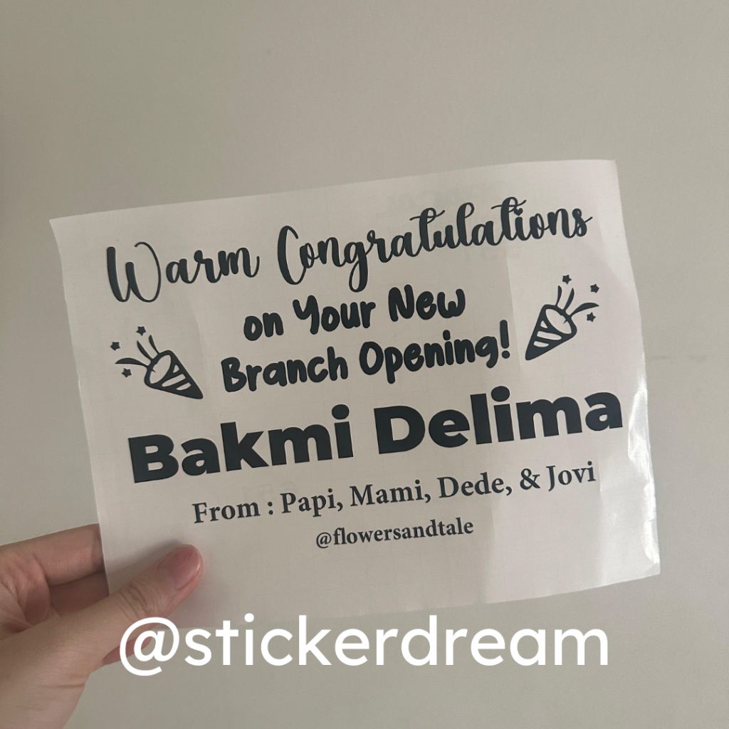 

Stiker Custom Balon PVC 18 inch Ukuran 20x20cm Sticker Cutting