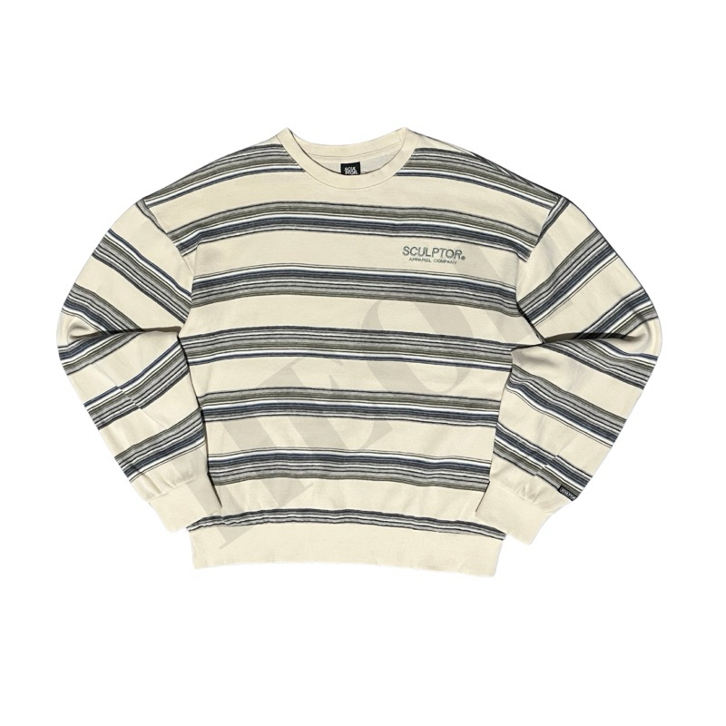 SCULPTOR STRIPE CREWNECK