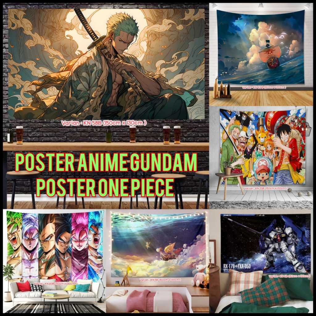 HS - POSTER KAIN DINDING | BACKGROUND KAIN | POSTER KAIN KARTUN | BENDERA KALIGRAFI | POSTER KAIN KA