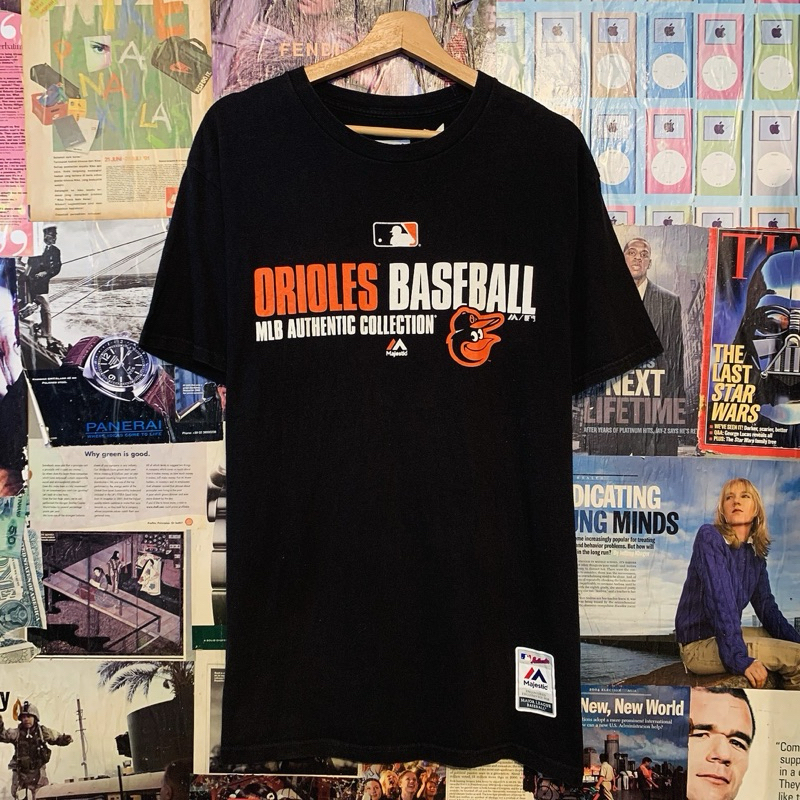 Kaos Baseball MLB Majestic Baltimore Orioles Second Original Authentic Rare