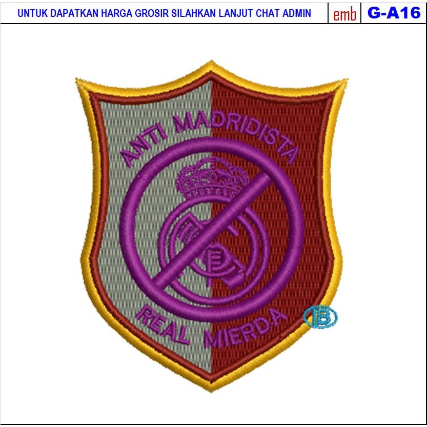 PATCH BORDIR LOGO G-A16 ANTI REAL MADRID