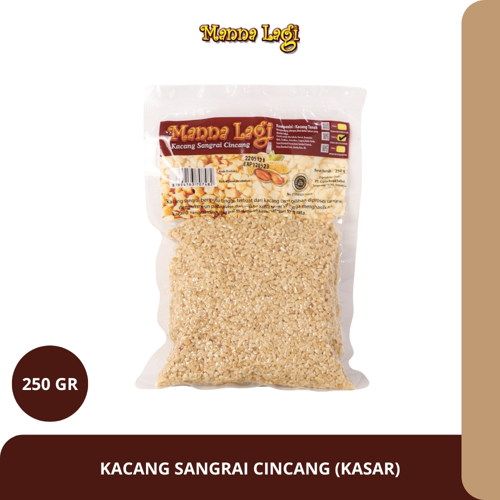 

MANNA LAGI - Kacang Sangrai Cincang (Kasar) - 250gr