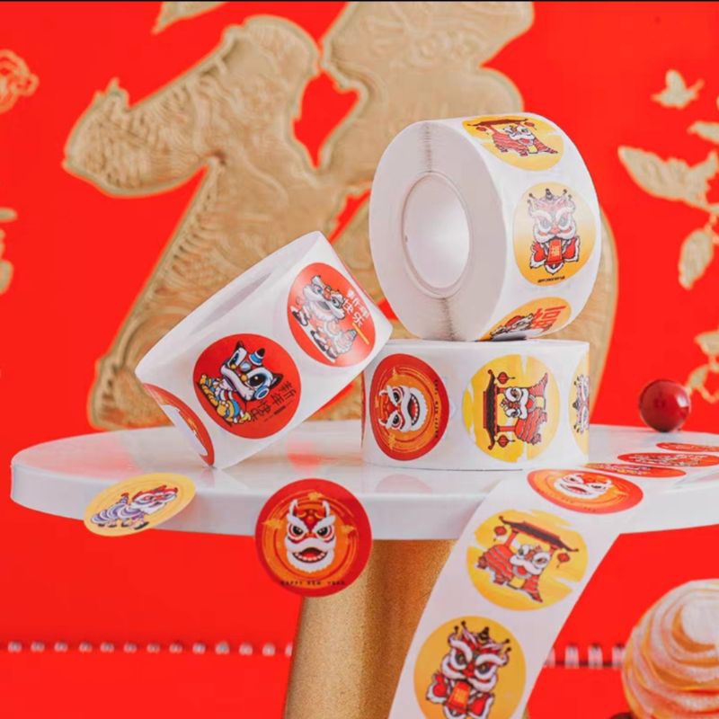 

B122 PER ROLL | Stiker Fu | Stiker imlek | Label Stiker | Label Imlek | Tempelan Imlek