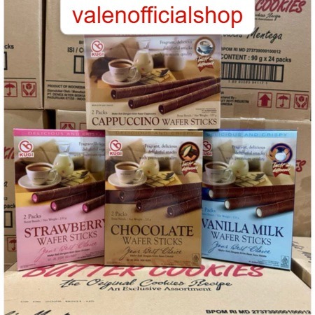 

[VLN] Wafer Kugi Sticks Roll Rasa Chocolate Cappucino Strawberry Netto 120 gr Coklat Dalamnya Lembut Lapisan Luarmya Gurih Nikmat Cemilan anak-anak dan Dewasa