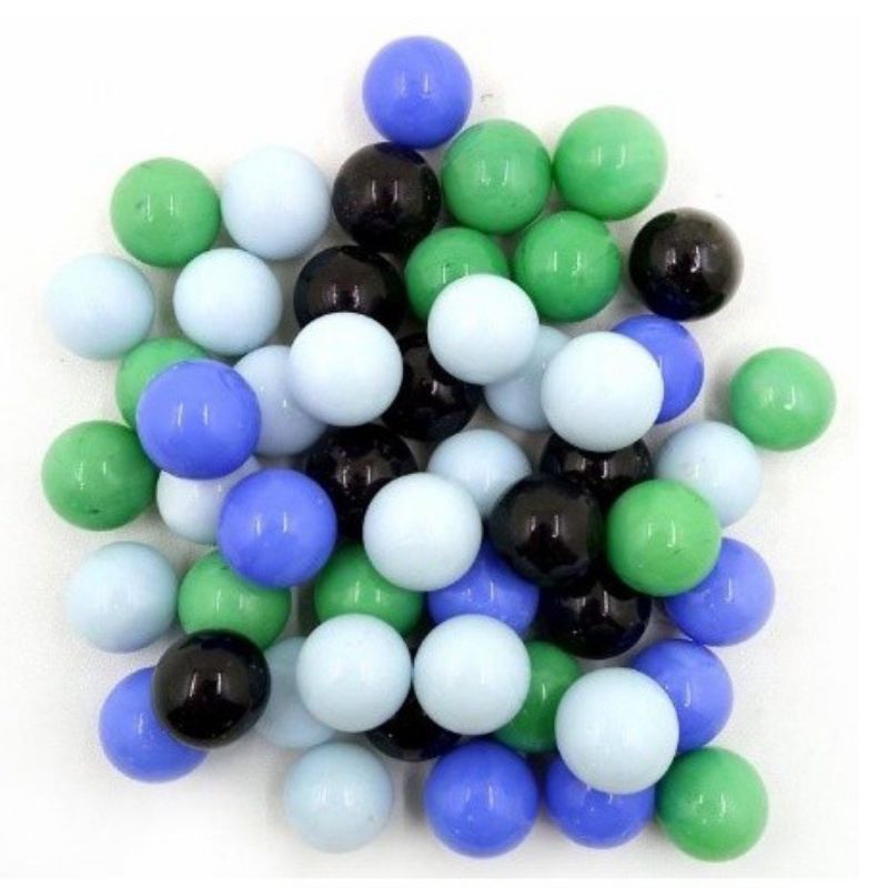 50 BIJI MAINAN GUNDU MARMER KELERENG KERAMIK