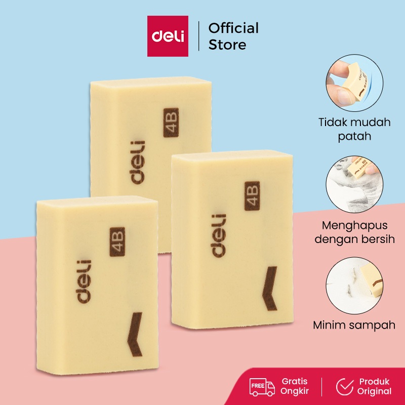 

Deli Eraser / Penghapus Hapusan Penghapus 4B Tidak Mudah Patah 7544