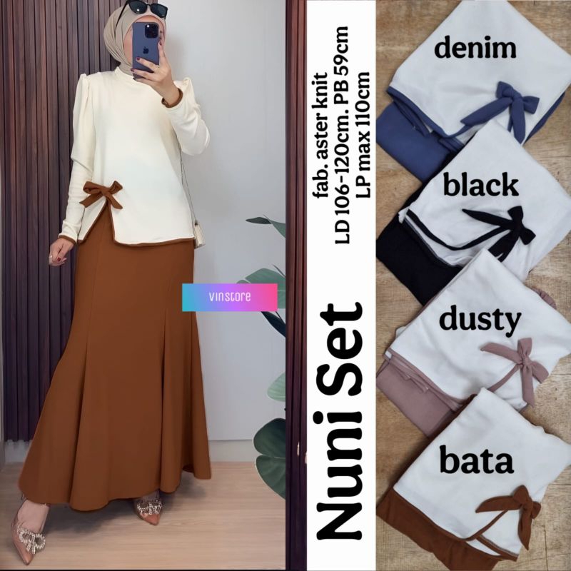 SETELAN ROK WANITA FAB KNIT // NUNI SET ORI VINSTORE