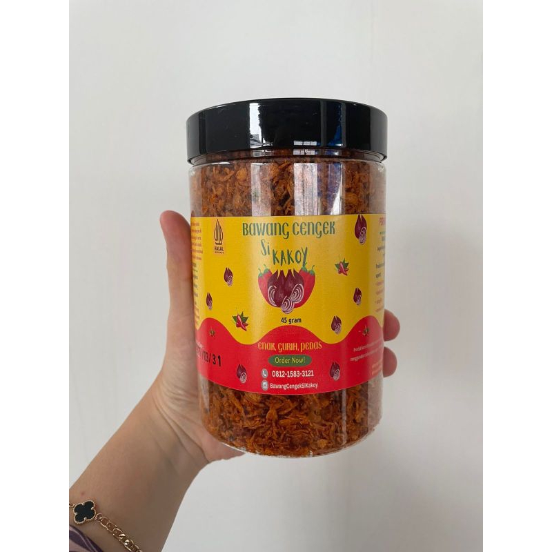 

Bawang Cengek Si Kakoy 300 gram Bawang Goreng Pedas Premium Grade A BAWANG GORENG PEDAS