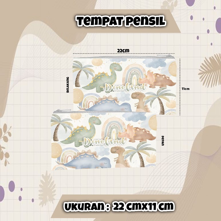 

Tempat Pensil DINOSAURUS 01 Pencil Case Dompet Kostak