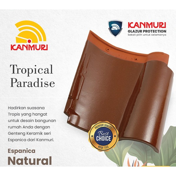 Kanmuri Espanica Genteng Keramik Natural Original