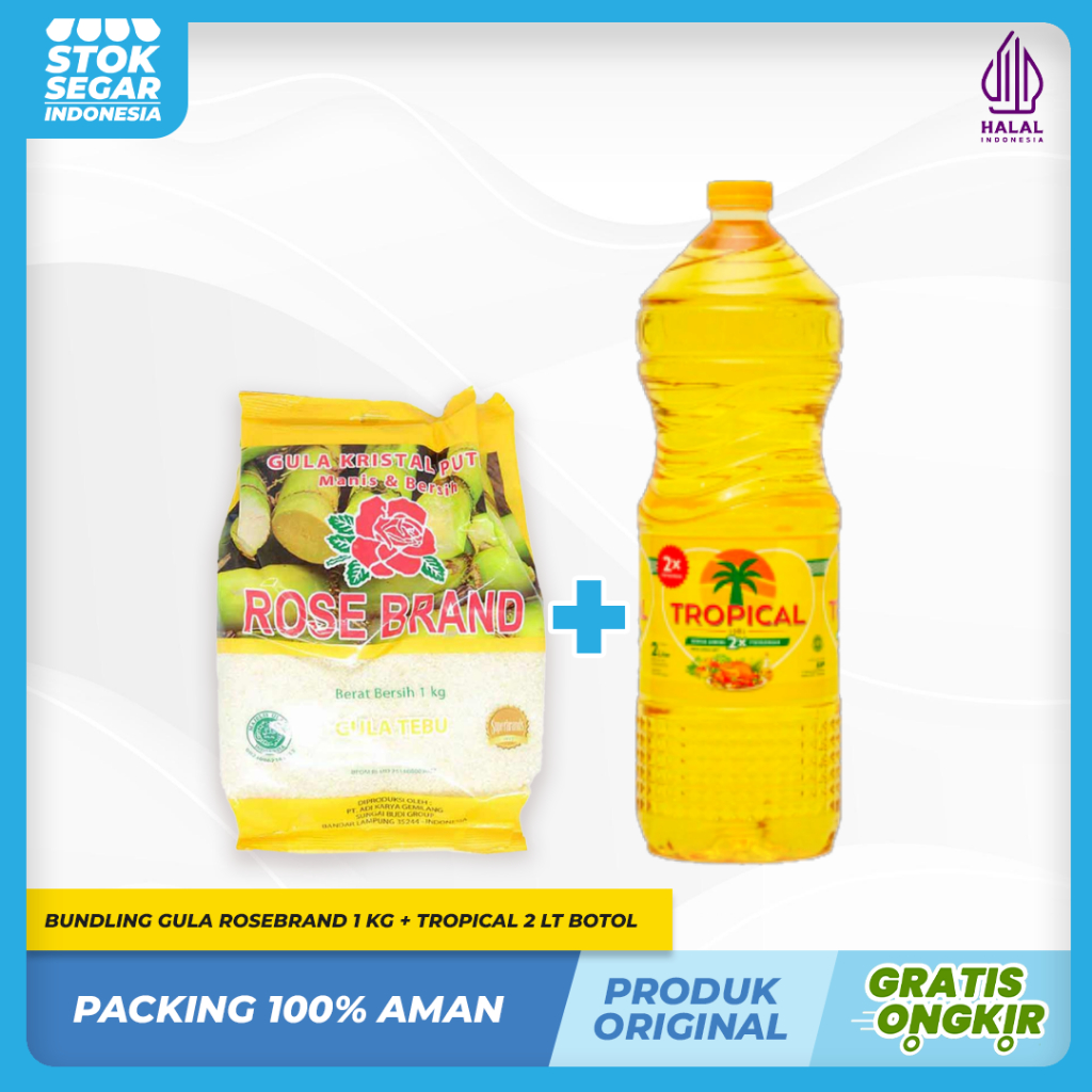 

Minyak Goreng Tropical 2 Liter Gula Rosebrand 1 Kg