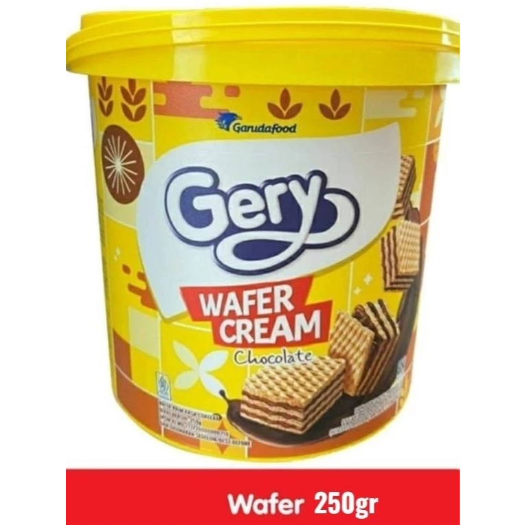 

GERY Wafer Cream Chocolate 250gr - Wafer isi Coklat