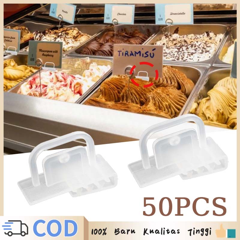 

50pcs Wobbler Promosi Toko Gigi Lurus Pvc Klip Penjepit Clip Clip On Pop Pamflet Media Promo Cetak Wobbler