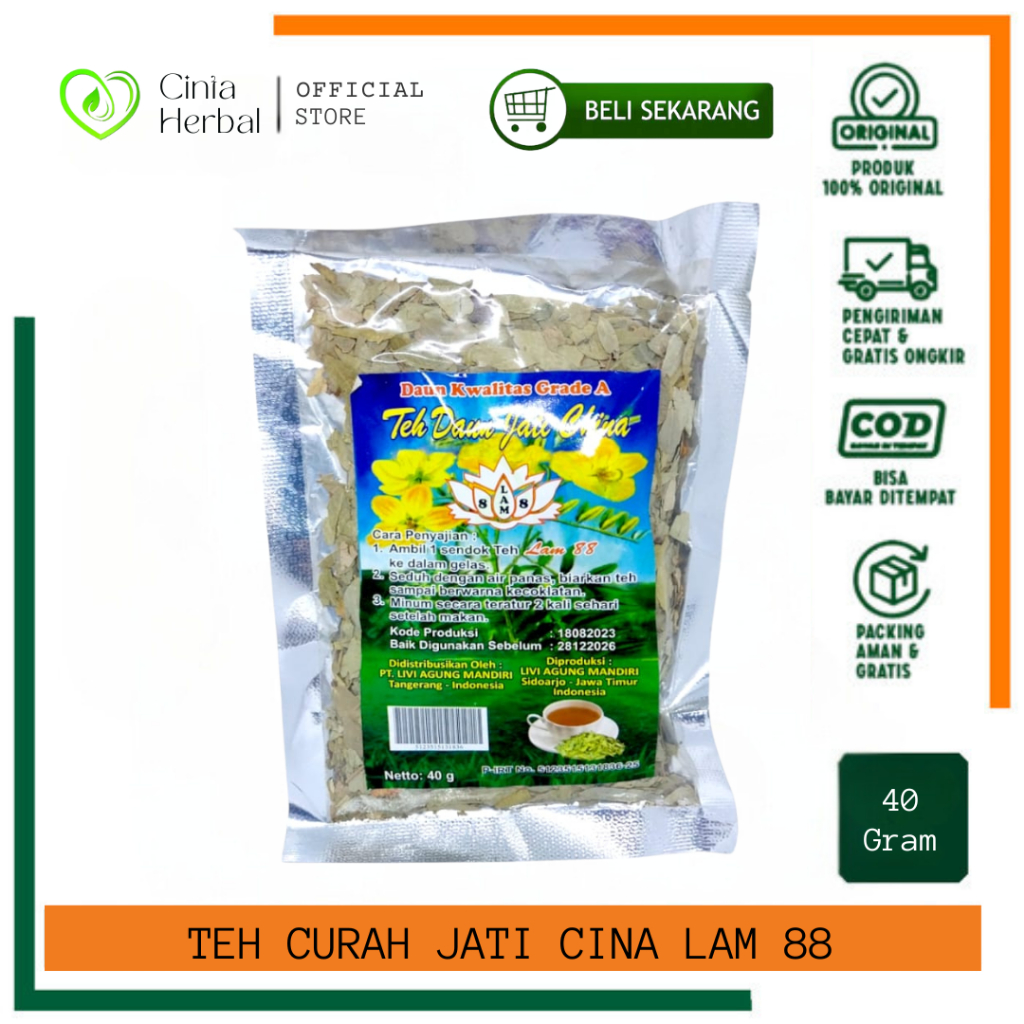 

Teh Daun Jati Cina LAM 88 | Teh Jati Cina Slimming Leaf 40gr