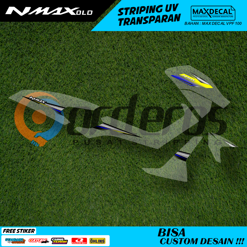 stripping nmax old transparan modifikasi motif terbaru minimalis racing stiker nmax ZA-8