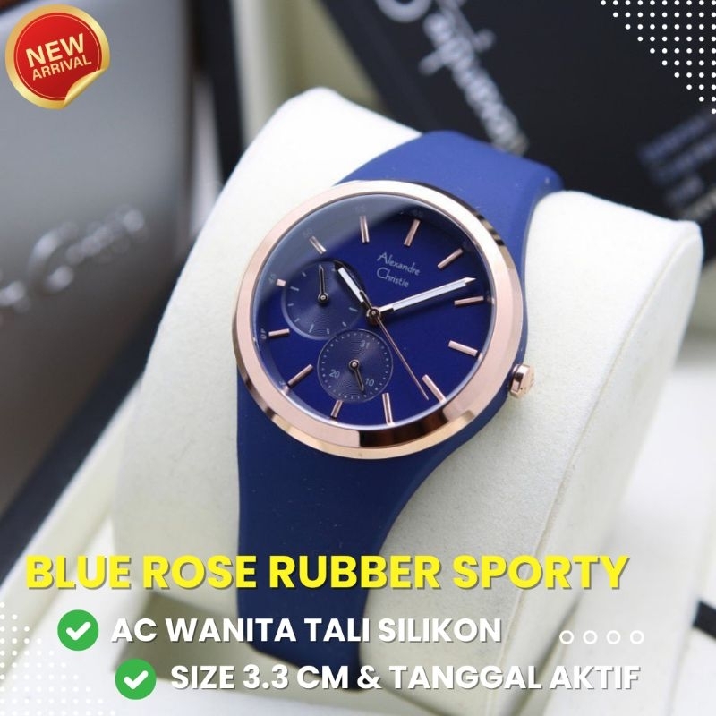 Jam Tangan Alexandre Christie Wanita  Ac 2663BF Blue Rose