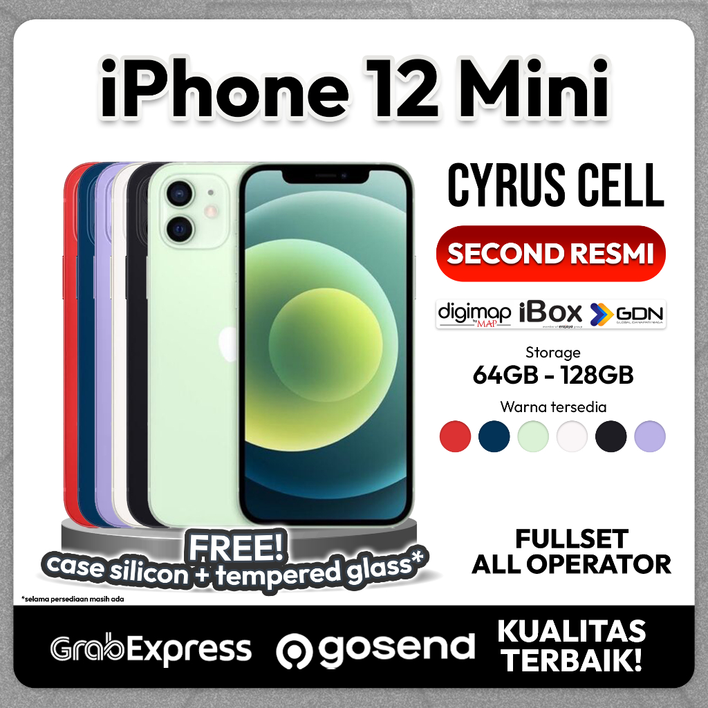 [SECOND] IPHONE 12 MINI 64 128 256GB INTER IBOX LIKE NEW FULLSET