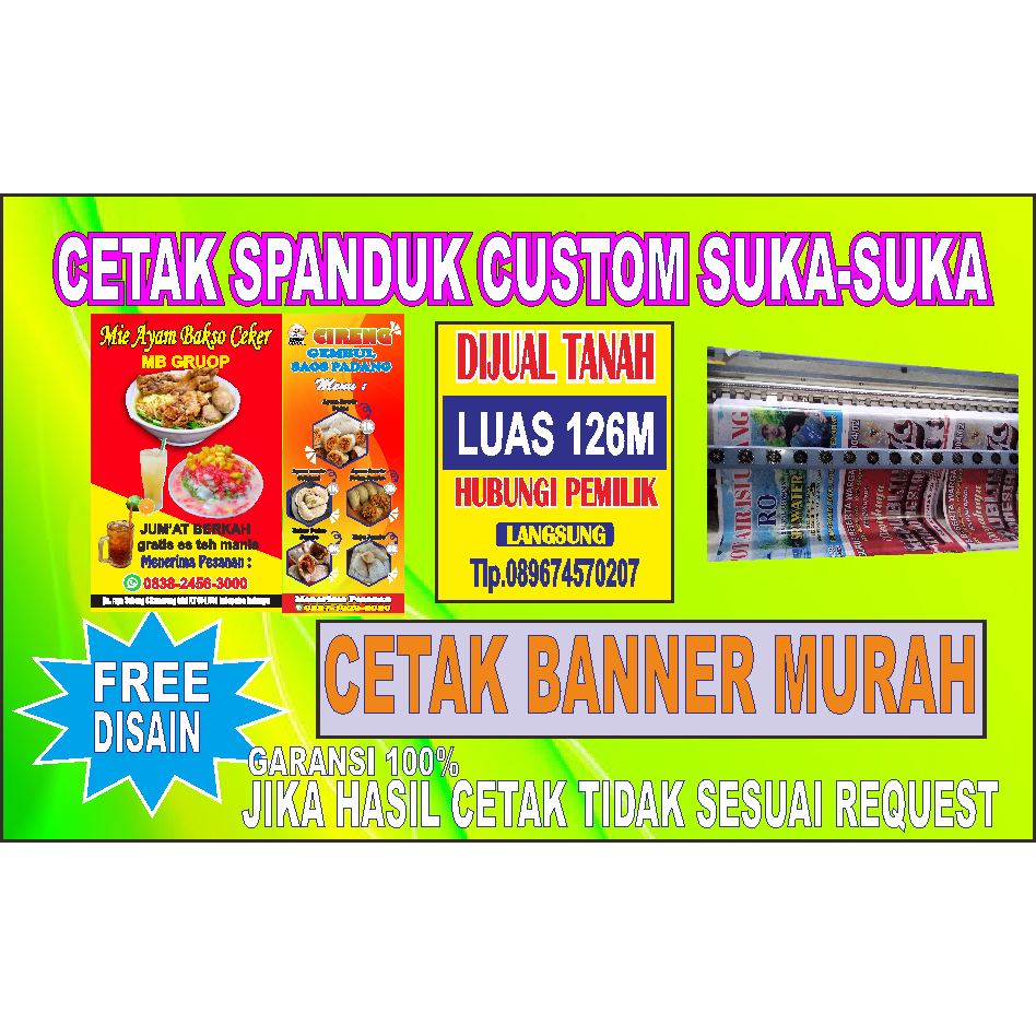 Spanduk  Gratis Desain Bannr Warung Jajanan warung dll