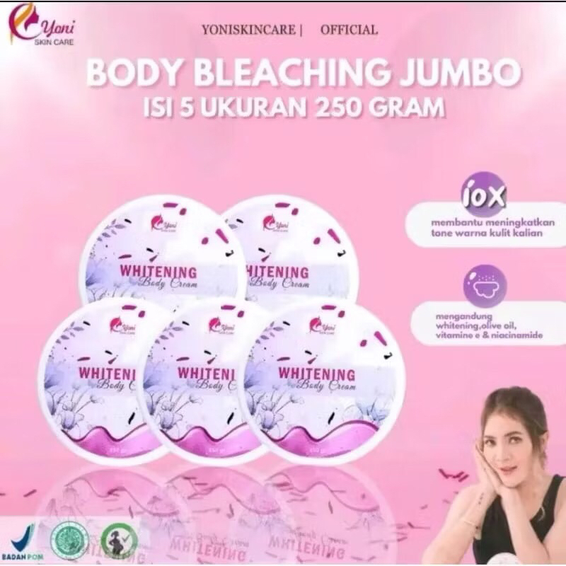 YONISKINCARE ORI 100% || BLEACHING 250g BODY CREAM 250g *READY