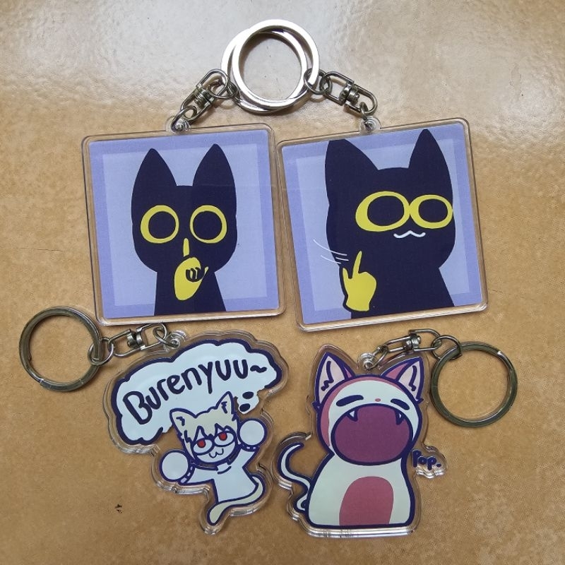 Keychain acrylic - Various Cat memes (NekoArc, Popcat, MewingCat, Niko Oneshot)