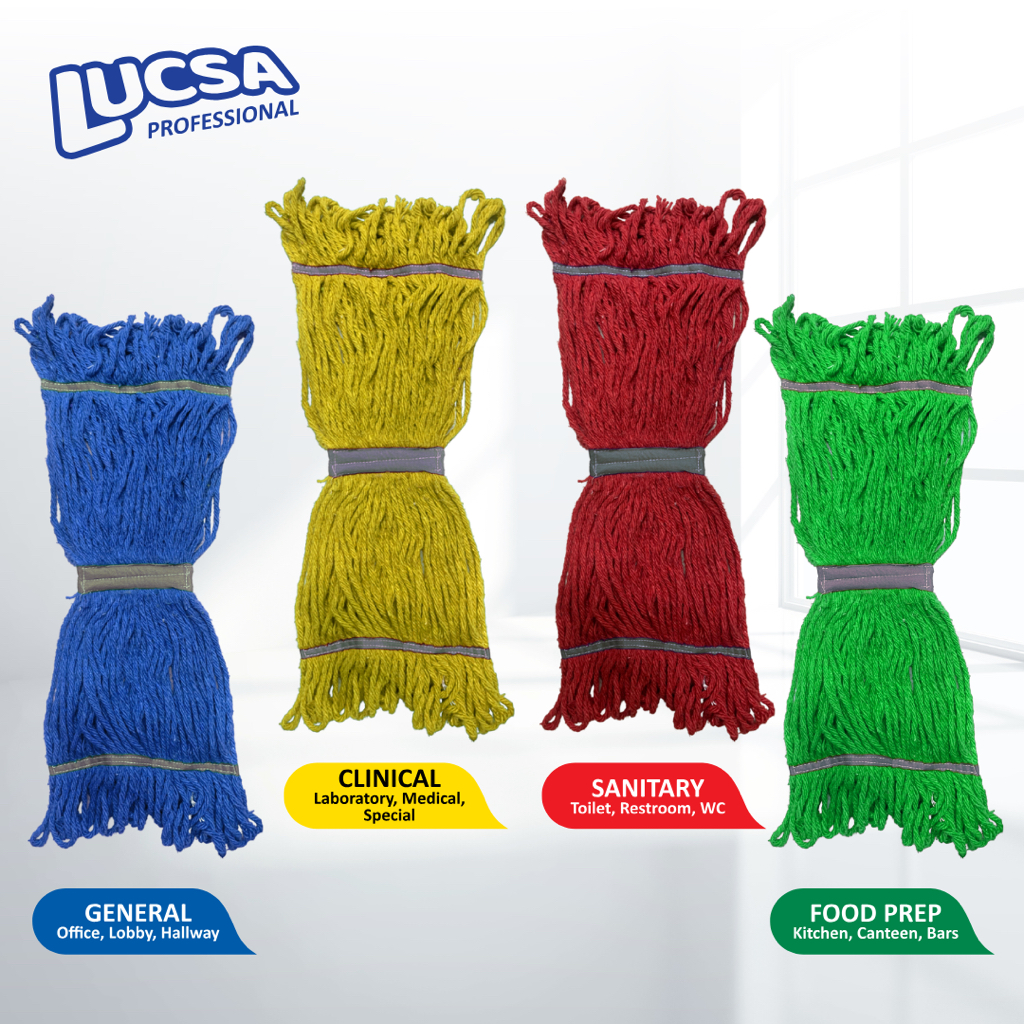 Lucsa Pro - Refill Clip Mop Sumbu Jepit | Alat Pel Lantai Praktis Rumah Sakit Hotel Restoran Kantor