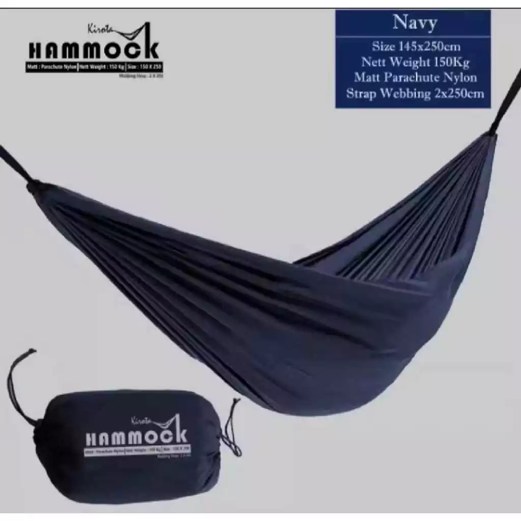 Hammock Kirota Tebal Kuat Tahan Beban 150kg Ukuran 250x150 Cm / Hammock Ayunan Gantung