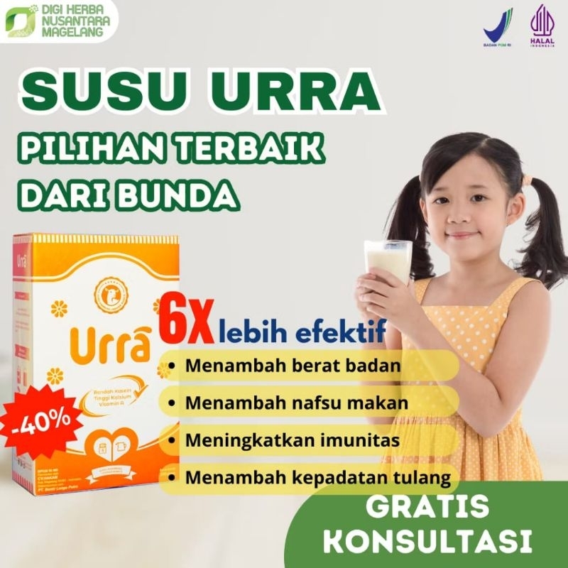 

Susu Urra Efektif Naikan berat dan tinggi badan anak Original 200gram