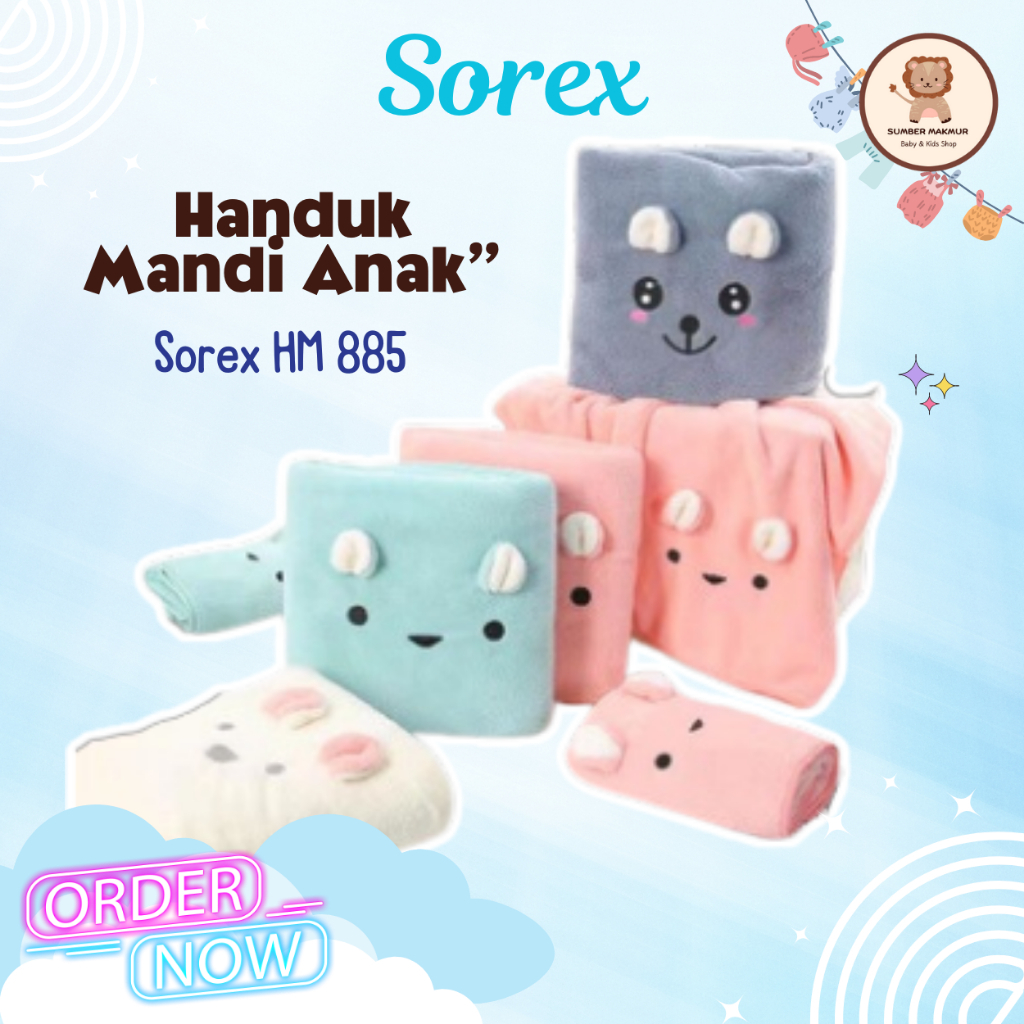Handuk Bayi Sorex | Handuk Bayi Newborn | Handuk Bayi Newborn Super Lembut | Handuk Microfiber | Han