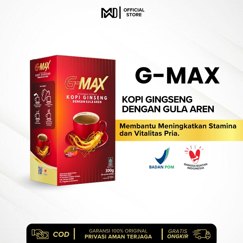 

gmax minuman kopi gingseng stamina 1 box