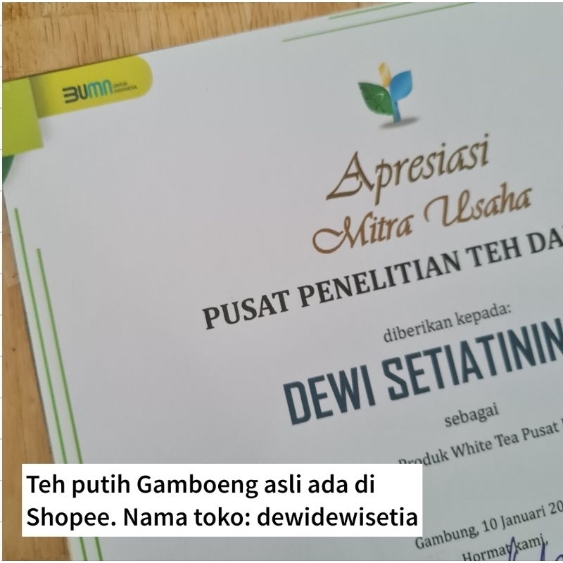 

RK12 Teh Putih Gamboeng White Leafy kemasan pouch