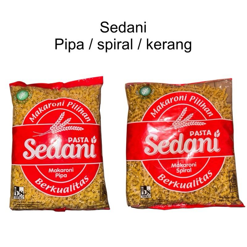 

Pasta Sedani Pipa / Spiral / Kerang / Uril / Makaroni Sop Makroni