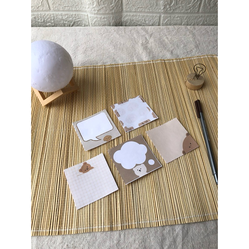 

[TGK012] 3 pcs - Memo Pad / Memo Pad Lucu Imut / Memo Pad Coklat / Memo Pad Kawaii / Memo Pad Tanpa Lem / Memo Pad Tanpa Perekat / Memo Pad Beruang / Dekorasi Scrapbook / Journal Kit / Jurnal Kit / Bujo Penpall Bullet