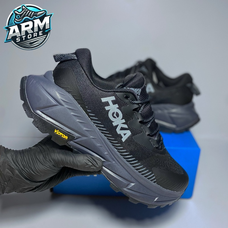 sepatu Hoka skyline-folat X m full Black hiking shoes/sepatu hiking