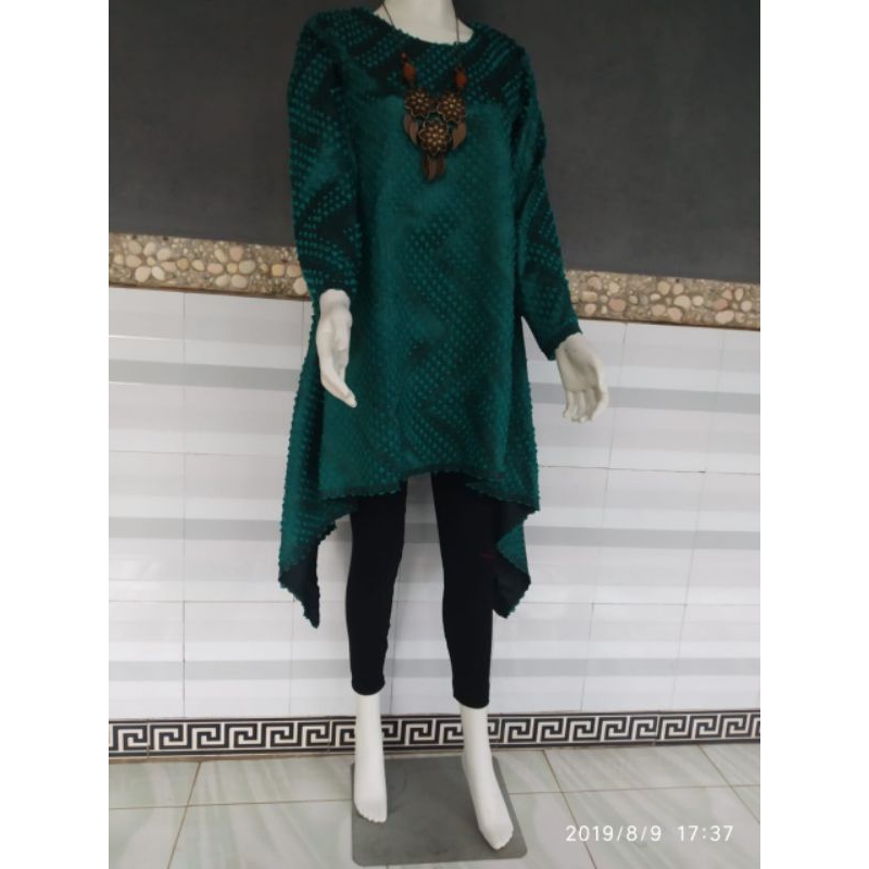 baju tenun bulu hijau NC 715