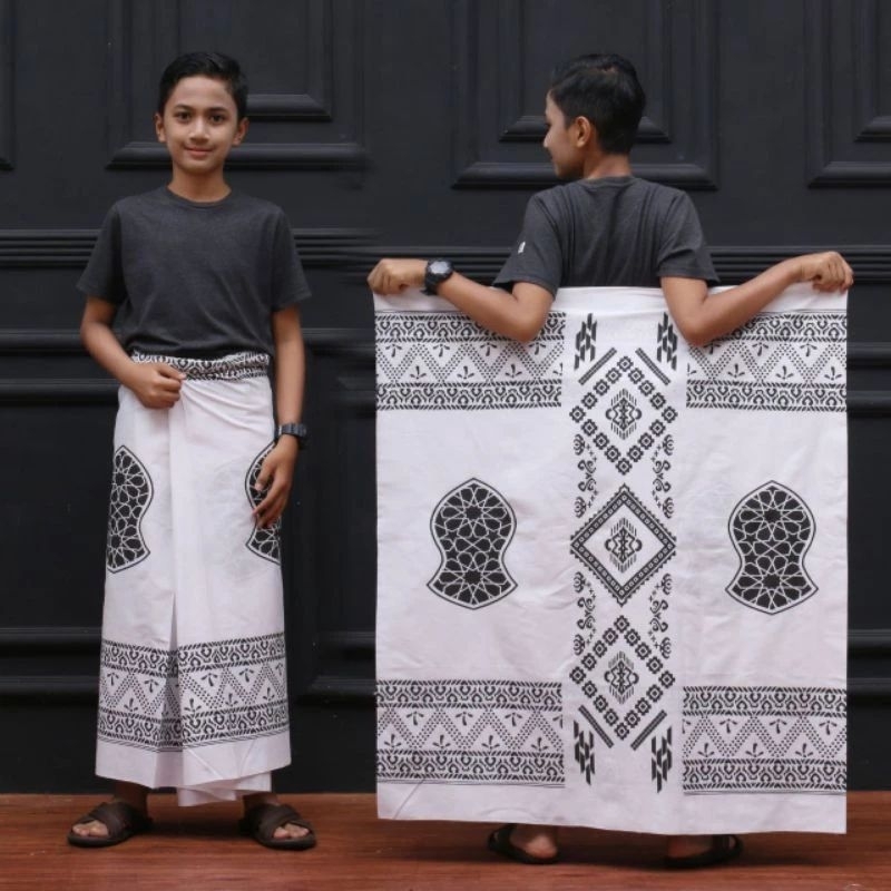 SARUNG TEROMPAH NABI SAW ANAK 7 - 12 TAHUN / SARUNG BATIK MOTIF TEROMPAH ANAK BAHAN JATUH SUPER ADEM