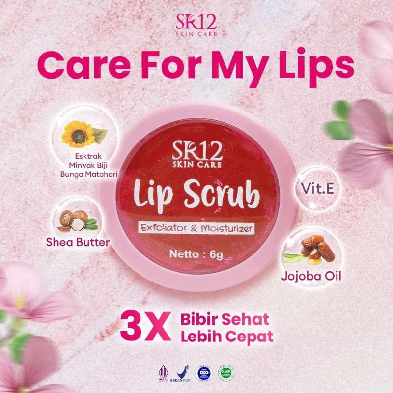 SK12 Skin Care Lip Scrub Exfoliator & Moisturizer Netto 6g