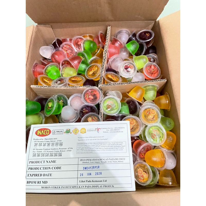 

Jelly inaco kemasan 1kg mix aneka rasa ( exp juni 2026 )