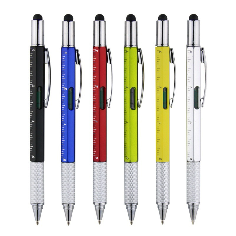 

Pena 6in1 / Pulpen Alat Konstruksi Multitool / Pena Stylus Obeng Penggaris Waterpass / Pena Serbaguna