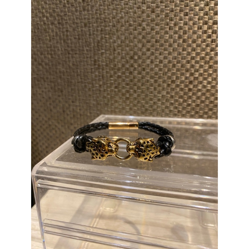 [USED LIKE NEW] BAFFI INC Leopard Brown Leather Bracelet Gelang Kulit Pria | barang preloved item ge