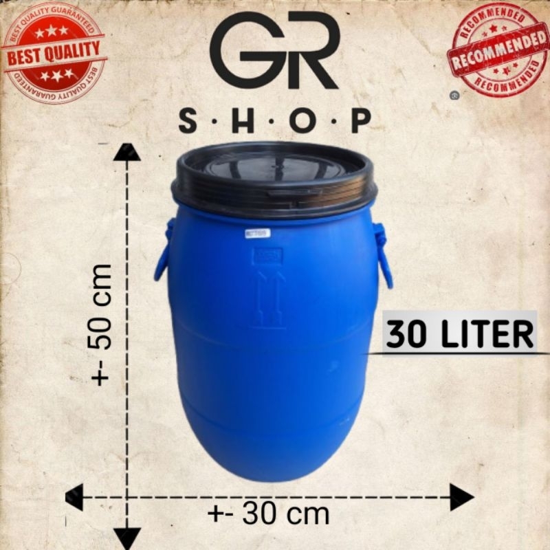 Tong Drum 30 Liter Biru Tong Air Tong sampah
