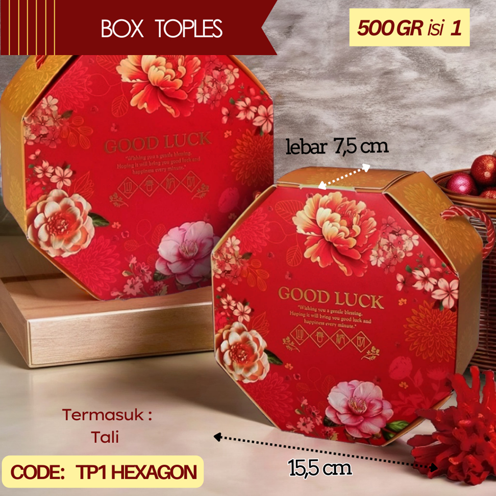 

Box Packaging Imlek / Dus Jinjing 1 Toples Kue Kering 500gr CNY