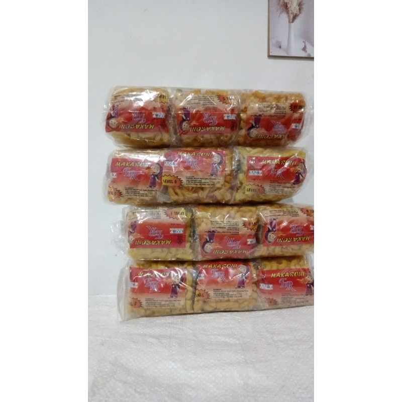 

Makaroni ER ( marsha ) paket komplit isi 24pcs - Cemilan Gurih dan Pedas Favorit Artis