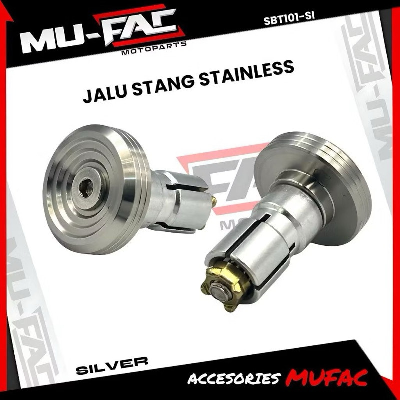 JALU STANG MODEL SPIRAL STENLIS TITANIUM CHROME SILVER FULL CNC ORIGINAL STAINLEES STEEL 100% PROBOL