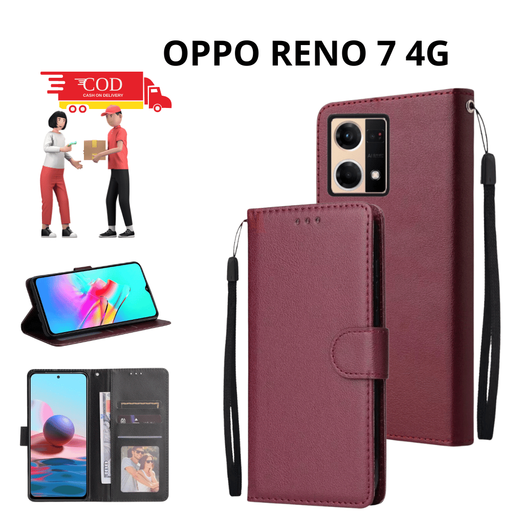 CASE HP OPPO RENO 7 4G/RENO 7 5G/RENO 7Z CASE DOMPET FLIP CASE WALLET FLIP LEATHER CASE PREMIUM CASE