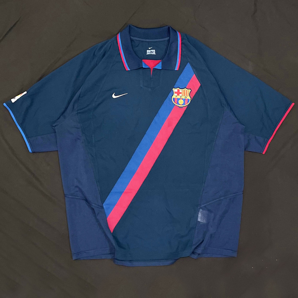 Original Nike FC Barcelona Away Kit 2002 2003 Jersey Bola Vintage