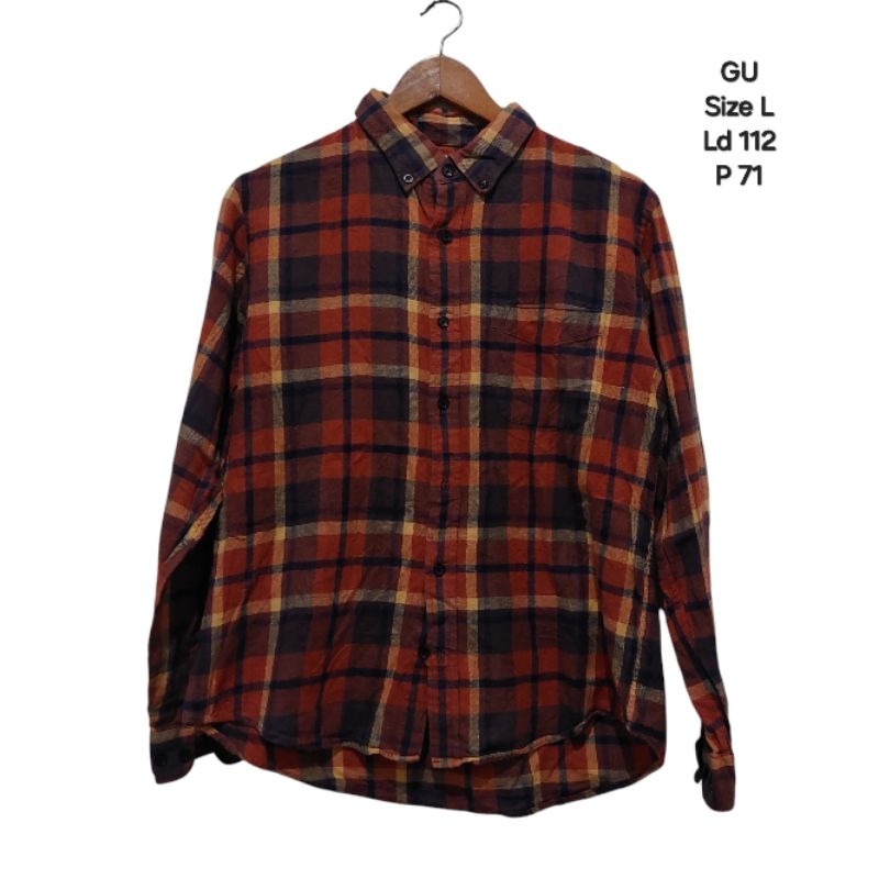 KEMEJA FLANEL COWOK GU