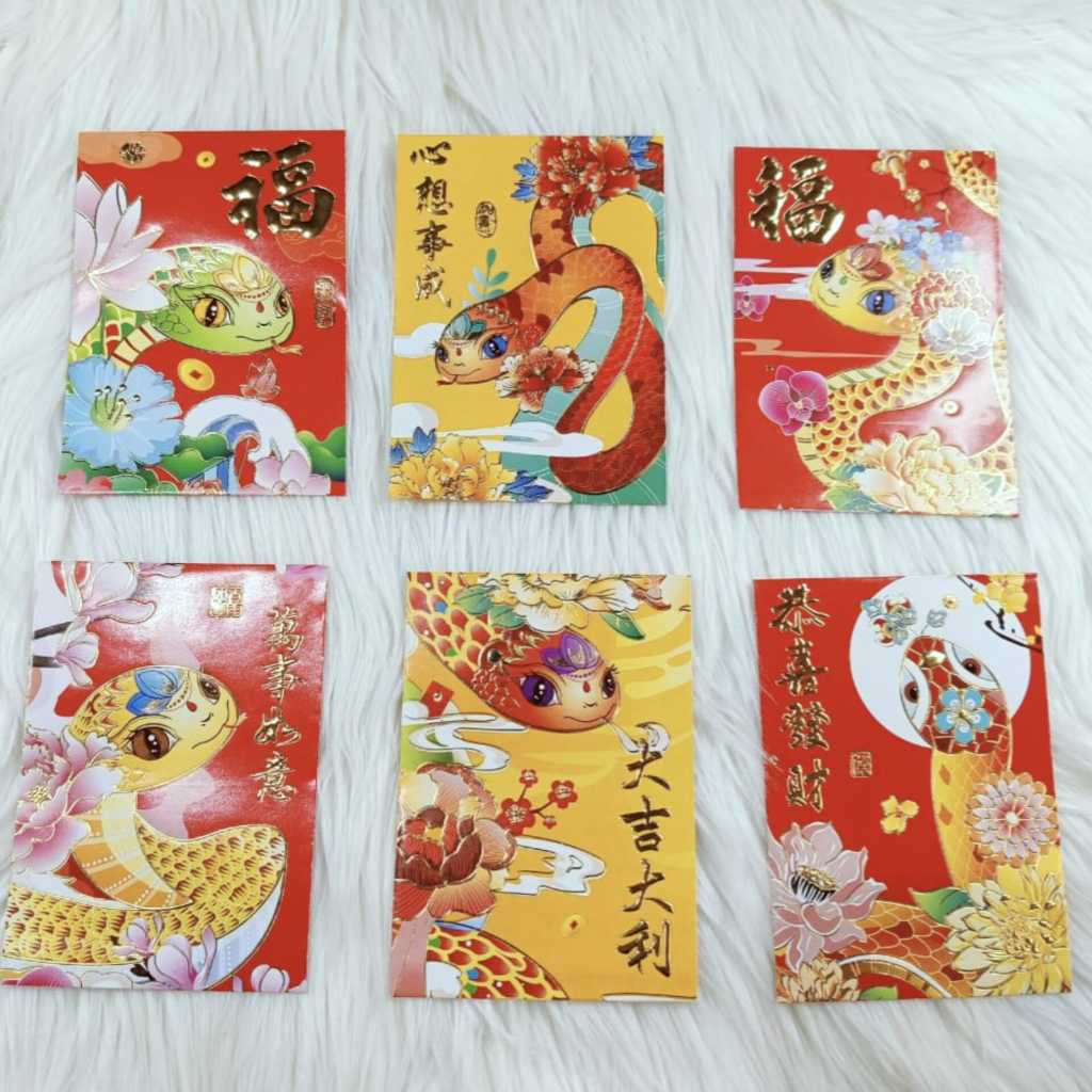 

Angpao Imlek Shio Ular 4227 | Angpau Kertas Artpaper Isi 6 Mix Motif