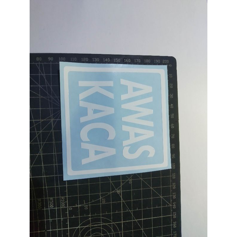 stiker cutting awas kaca